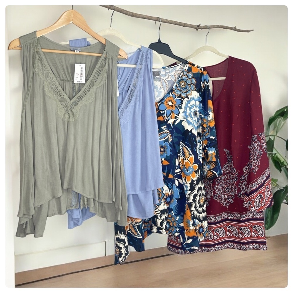 Boho Bundle of Tops  & Tunics 4 piece XL